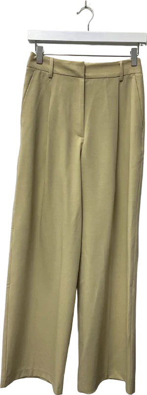 Topshop Khaki Wide Leg Trousers UK 6