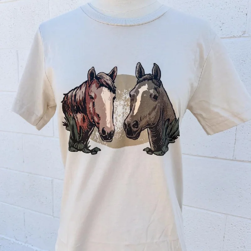 Online Exclusive | Horsin' Around Short Sleeve Graphic Tee in Cream