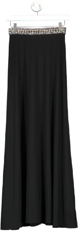 bebe Black Diamante Maxi Skirt UK XS