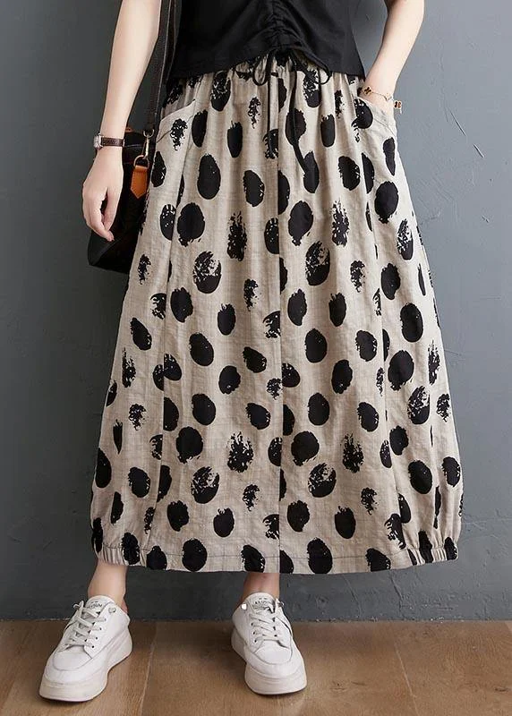 Classy Black Dot maxi Summer Skirts