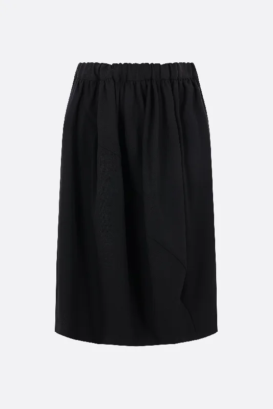 gabardine midi skirt