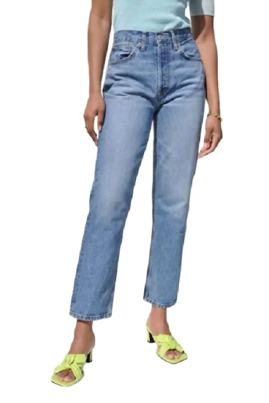 70S Stove Pipe Jeans In Favorite Bleu