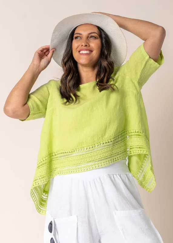 Aliya Top in Lime Splice