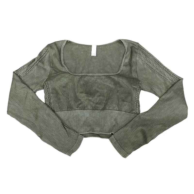 Athletic Top Long Sleeve Crewneck By Aerie In Green, Size: L