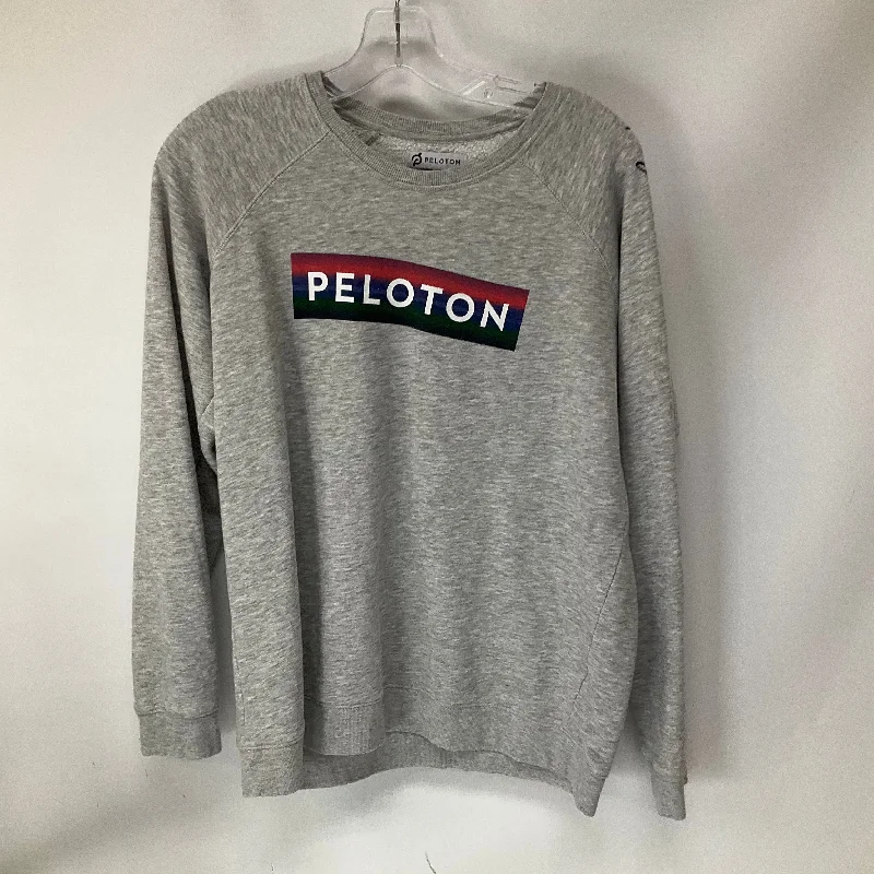 Athletic Top Long Sleeve Crewneck By Cmc In Grey, Size: M