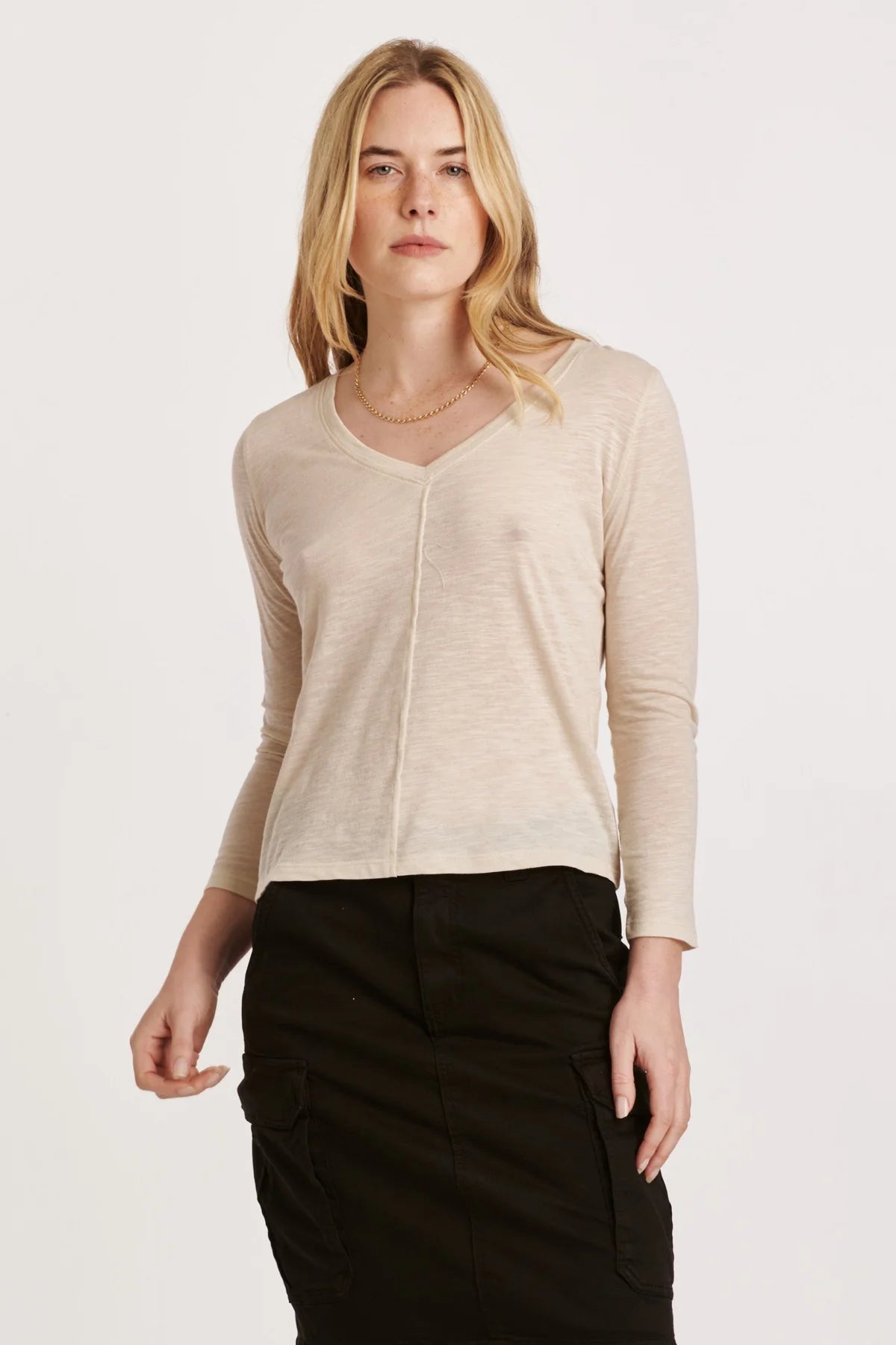 Clark Long Sleeve Top - Oyster