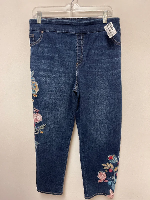 Jeans Cropped By Chicos In Blue Denim, Size: 20