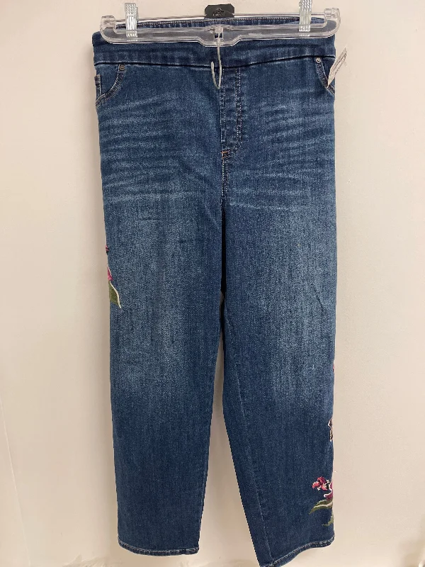 Jeans Cropped By Chicos In Blue Denim, Size: 20