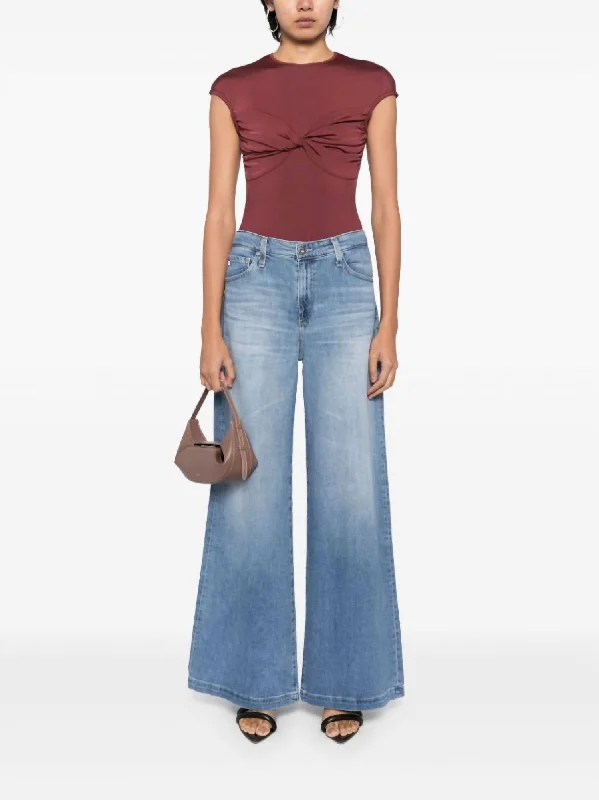 Leana Highrise Wide Leg Jeans In Denim