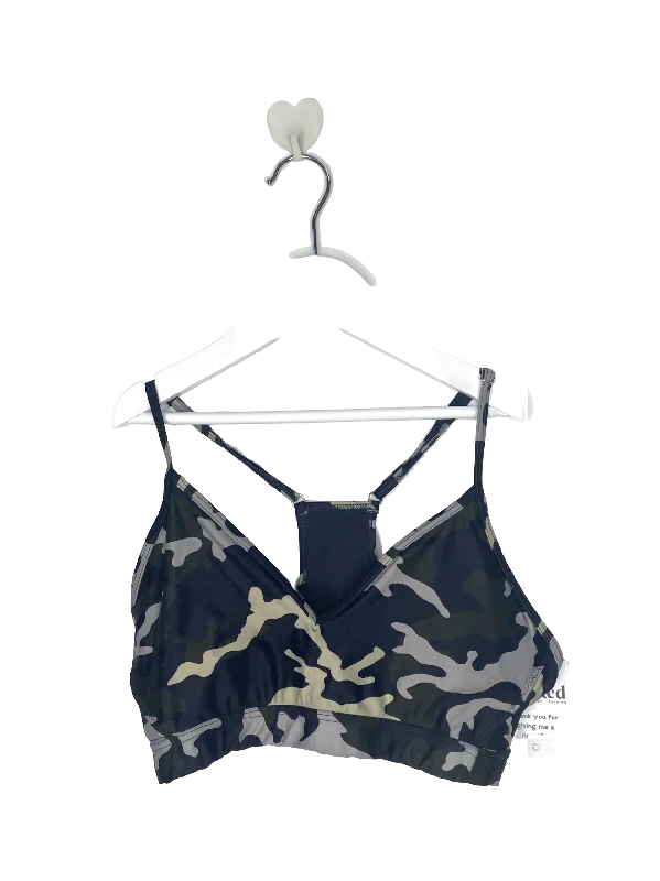 The Upside Green Camo Sports Bra UK 6