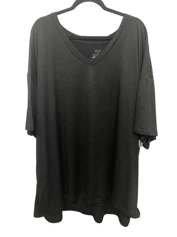 Top Short Sleeve Basic By Hue In Black, Size: 2x