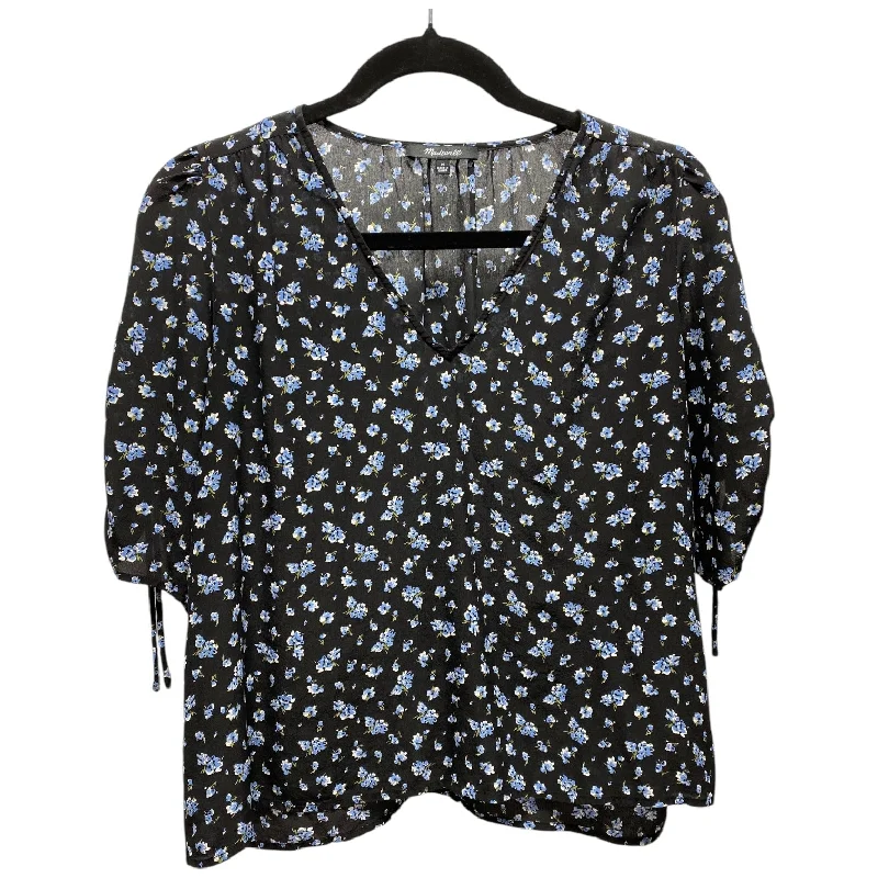 Top Short Sleeve By Madewell In Floral Print, Size: M