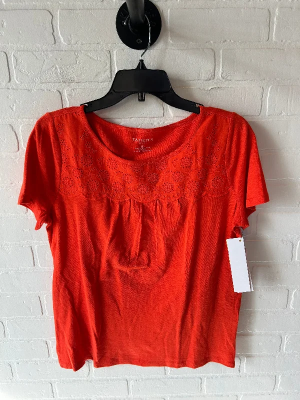 Top Short Sleeve By Talbots In Orange, Size: Mp