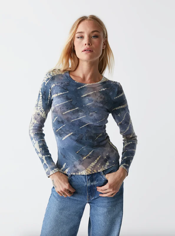 Zola Long Sleeve Ultra Rib Top - Nocturnal Combo