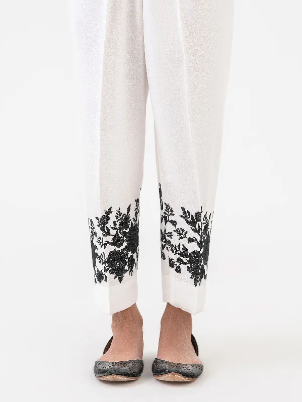 Embroidered Crepe Trouser (Pret)