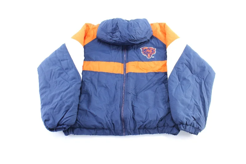 90's Chicago Bears Embroidered Hooded Zip Up Jacket