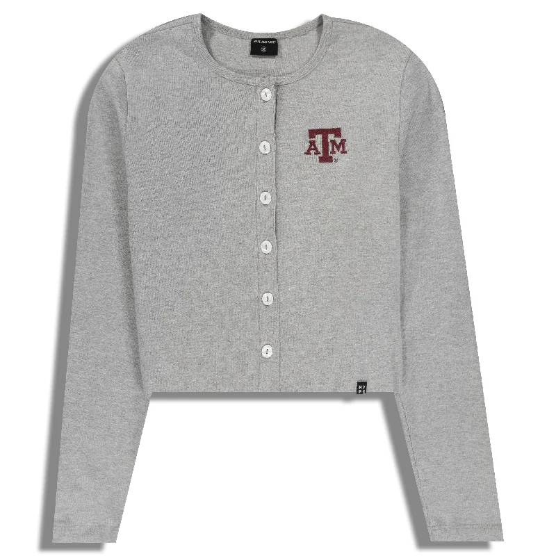 Texas A&M Babydoll Knit Cropped Cardigan