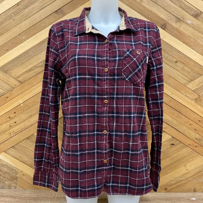 Burton - Women's Flannel Shirt - MSRP $100: Purple/Black-women-LG