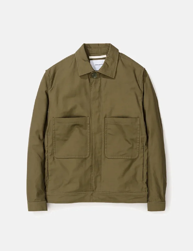 Norse Projects Tyge Broken Twill Jacket - Dried Olive