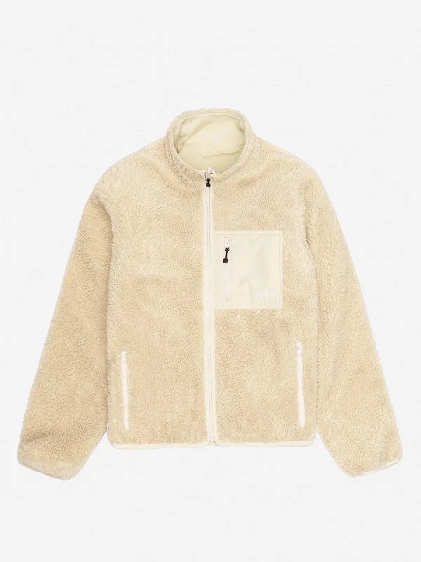 Stussy Sherpa Reversible Jacket W - Natural