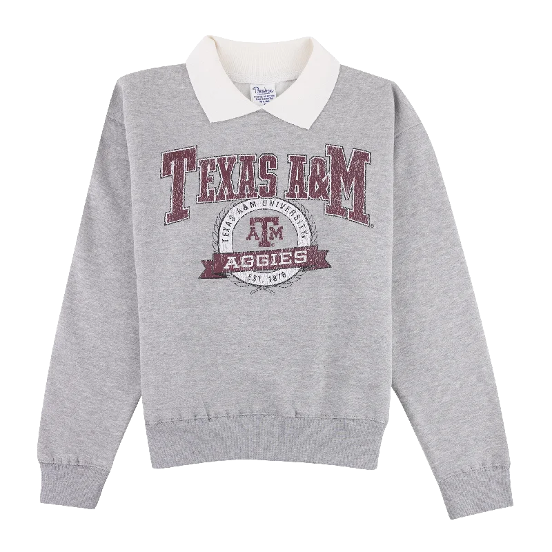 Texas A&M Aggies Campbell Collared Crewneck