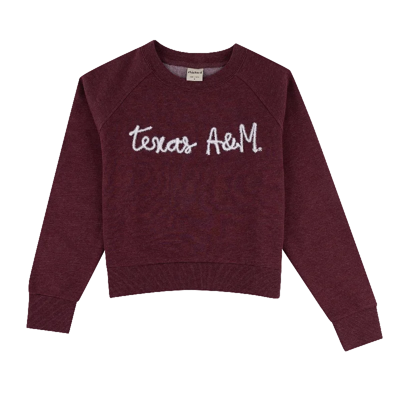 Texas A&M Rope Boxy Raglan Pullover