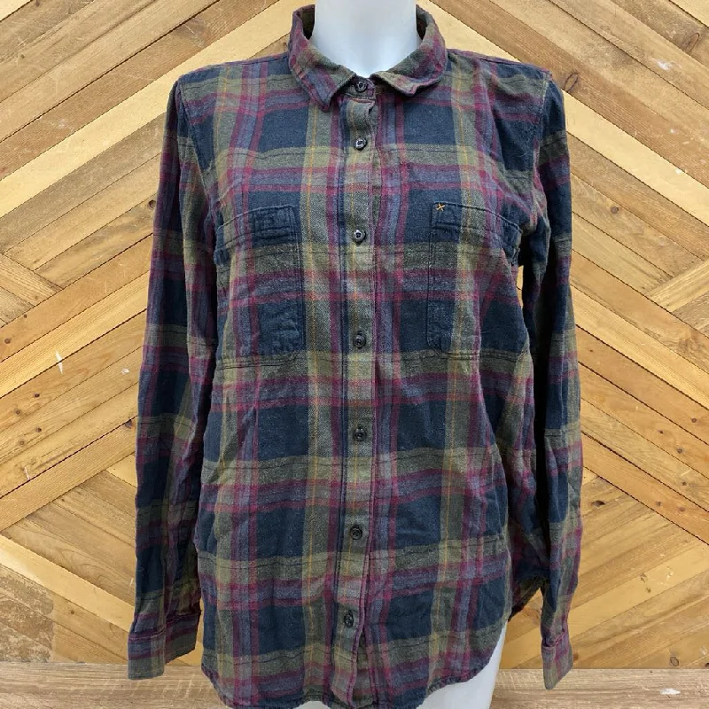 Vans - Women's Flannel Shirt - MSRP $75: Red/Blue-women-XL