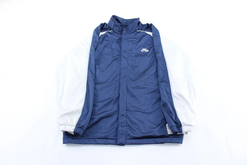 Y2K Nike Air Embroidered Logo Navy & White Jacket