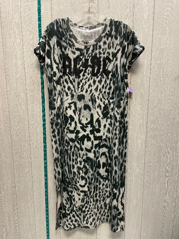 Animal Print Dress Casual Midi Versona, Size M