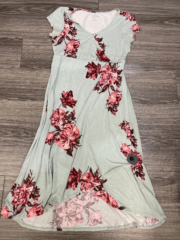 Floral Print Dress Casual Midi A Glow, Size S