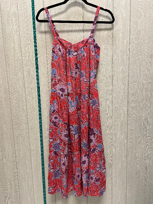 Floral Print Dress Casual Midi Knox Rose, Size Xs