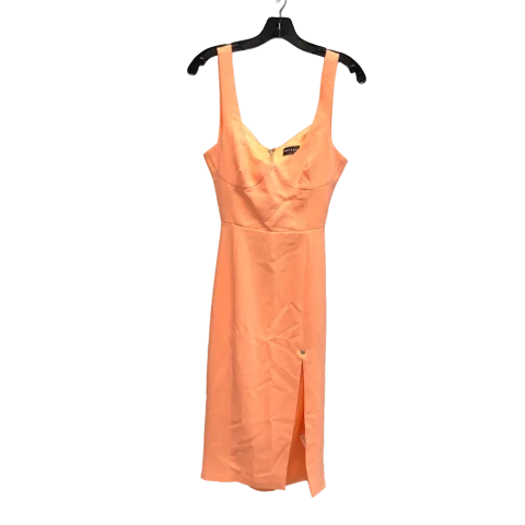 Orange Dress Party Midi WHITE FOX, Size L