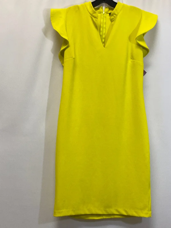 Yellow Dress Casual Midi New York And Co, Size L