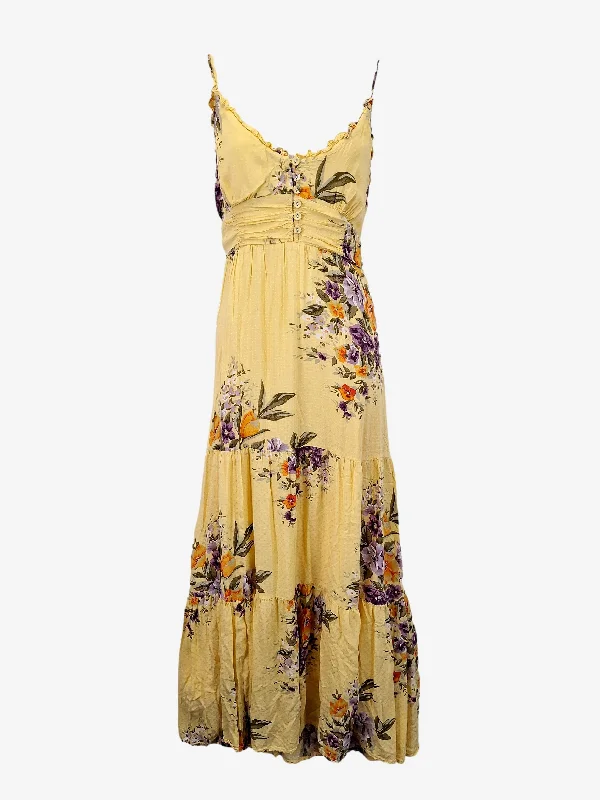 Auguste Textured Spring Bouquet Sundress Maxi Dress Size 12