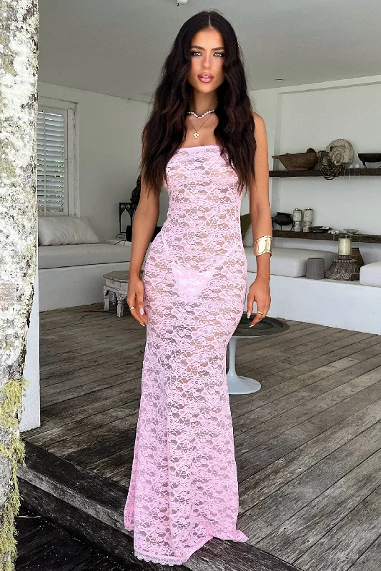 Veradi Maxi Dress - Baby Pink