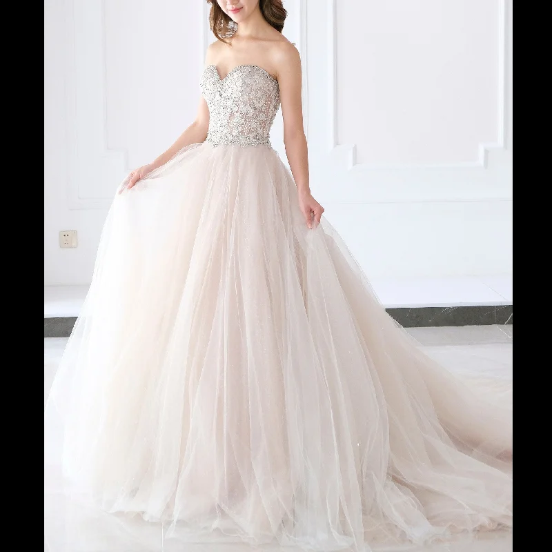 Strapless Sweetheart Neckline Evevening Dress Party Gown