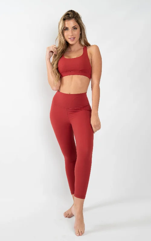 Bliss Legging 23" in Red Dahlia