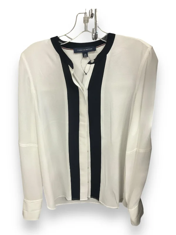 Blouse Long Sleeve By Tommy Hilfiger In White, Size: Xs