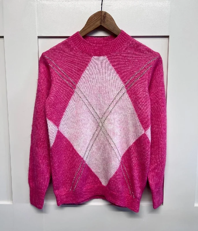 Pink Diamond Argyle Jumper