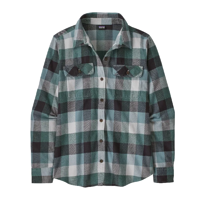 Women's Long-Sleeved Organic Cotton Midweight Fjord Flannel Shirt